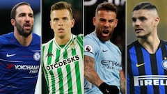 Futuro incierto en Europa para Higuaín, Icardi, Otamendi...