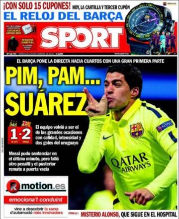 Portadas de la prensa deportiva