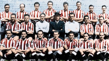 La plantilla del Atlético Aviación que subió a Primera en 1939.