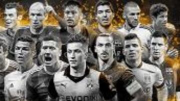 Los 15 delanteros nominados.