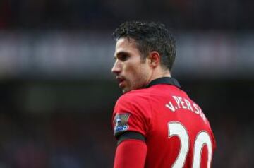 Robin Van Persie, de Manchester United, tiene un 1,20% de ventas de camisetas y es el 10° en el listado.