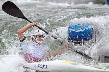 Piragüismo. La australiana Jessica Fox durante la competición de slalom en el Estadio Náutico de Vaires-sur-Marne en Vaires-sur-Marne.