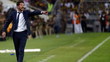 Simeone, durante un partido de la temporada 2016-17.