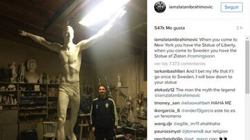 Ibrahimovic se compara con la Estatua de la Libertad