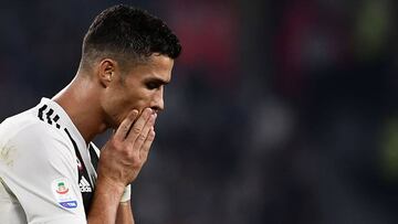 (FILES) In this file photo taken on September 29, 2018 Juventus&#039; Portuguese forward Cristiano Ronaldo reacts during the Italian Serie A football match Juventus vs Napoli at the Juventus stadium in Turin. Cristiano Ronaldo is &quot;doing well&quot; an