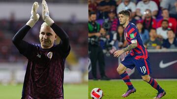 Keylor Navas y Christian Pulisic durante las eliminatorias de Concacaf