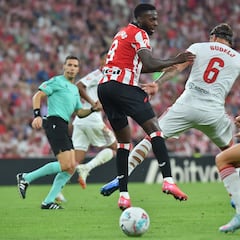 Williams alcanzará a Susaeta en el top 10 de partidos de Liga con el Athletic y puede ser quinto este curso