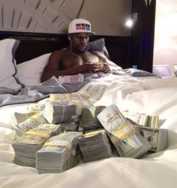 Bucking the trend, the undefeated champ likes to hide his money above his mattress.