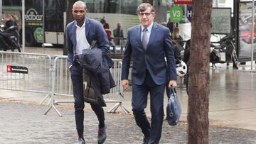 Eric Abidal, a su llegada a los juzgados.