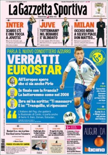 Portadas de la prensa mundial