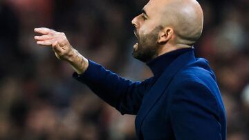 Claudio Giráldez durante el partido contra el Sevilla.