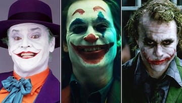 Jack Nicholson, Joaquin Phoenix y Heath Ledger han dado vida al Joker en el cine