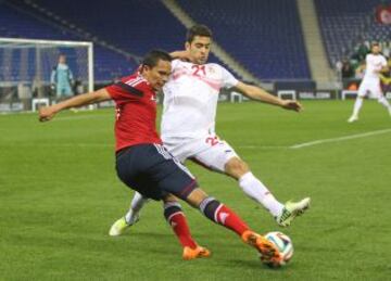 El colombiano bacca durante el partido amistoso disputado hoy en el estadio de Cornellà-El Prat contra Túnez
