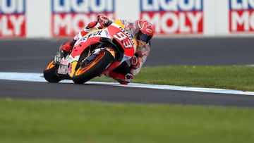 Marc M&aacute;rquez con la Honda en Australia.