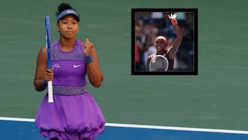 Naomi Osaka y, en el recuadro, Coco Gauff.