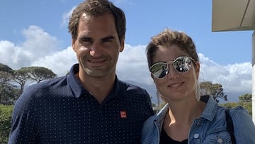 Roger Federer posa junto a su mujer Mirka Vavrinec