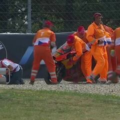 Fuerte caída con fractura de la clavícula izquierda de Pol