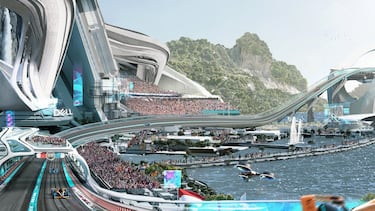 Circuito futurista de F1 para 2050.