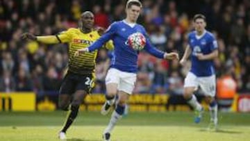 El defensa del Everton, John Stones, durante un partido de Premier League.
