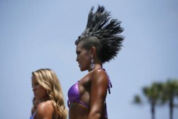 Concurso de culturismo 'Muscle Beach Independence Day' que se celebra en Venice, Los Ángeles.