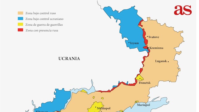 Así quedaría el mapa de Ucrania si se lleva a cabo el plan de paz de Estados Unidos y Rusia