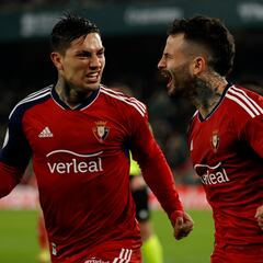 Betis 2(2)- Osasuna 2(4), en directo: resumen, goles y resultado