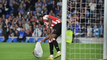 04/03/26 PARTIDO COPA DEL REY SEMIFINAL VUELTA
REAL SOCIEDAD - ATHLETIC DE BILBAO
IÑAKI WILLIAMS LANZAMIENTO DE OBJETOS BOLSA