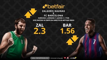 Zalgiris Kaunas vs. FC Barcelona: horario, dónde ver, pronósticos, estadísticas y clasificación