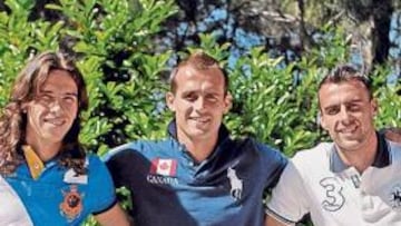 <b>DUELO FAMILIAR. </b>Yuma, Iván Amaya y Antonio Amaya posaron para AS en Madrid antes de enfrentarse el domingo.