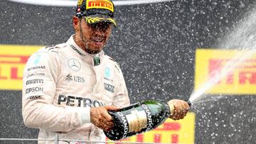 Lewis Hamilton fue abucheado en el podio de Austria.