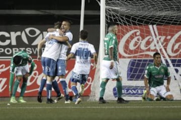 Futbol, Audax vs Universidad Catolica.
Decima fecha, cmapeonato de Clausura 2016/17.
El jugador de Audax Ricardo Noir, celebra su gol contra  Universidad Catolica durante el partido de primera division disputado en el estadio Bicentenario La Florida de Santiago, Chile.
16/04/2017
Javier Torres/Photosport
************

Football, Audax vs Universidad Catolica.
10th date, Clousure Championship 2016/17
Audax player Ricardo Noir, celebrates after scoring against Universidad Catolica during the first division football match held at the Bicentenario La Florida stadium in Santiago, Chile.
16/04/2017
Javier Torres/Photosport