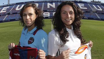 Sonia Prim e Ivana, capitanas del Levante y Valencia.
