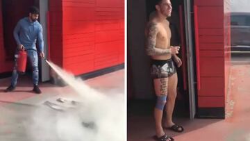 Diego Costa dej¨® desnudo a Lucas Hern¨¢ndez: esto hizo con su ropa