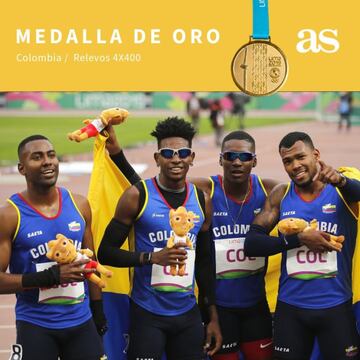 Alejandro Perlaza, Diego Palomeque, John Solís y Anthony Zambrano fueron los representantes de Colombia que se quedaron con el Oro. Colombia fue superior y venció a Estados Unidos que terminó segundo y a Trinidad y Tobago que se quedaron con el bronce