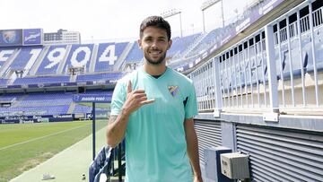 Nelson Monte en La Rosaleda.