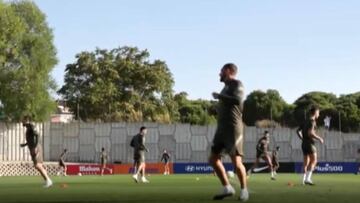 El Atlético de Madrid continúa trabajando bajo las órdenes del 'Profe' Ortega