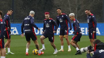 Entrenamiento Deportivo de La Coru?a. Lucas P¨¦rez Mella Cristian Herrera Gauto
