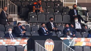 Anil Murthy, en el palco en el partido contra el Huesca. 