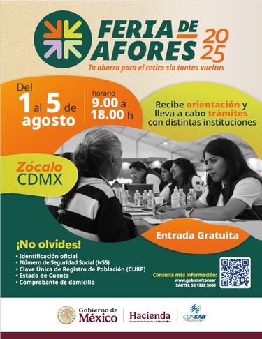 Feria de Afores 2025: Fechas clave, horarios, requisitos y todos los trámites que podrás hacer
