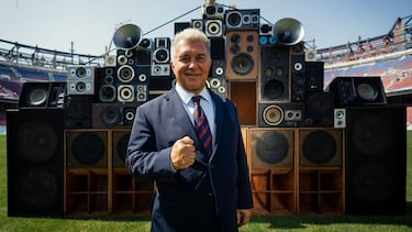 Laporta y el anuncio de la vuelta del Barça al Spotify Camp Nou en agosto.