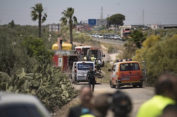 Accidente de tráfico mortal del futbolista José Antonio Reyes en la autovía A-376 de Sevilla a Utrera.