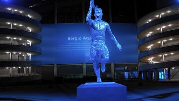 Así es la estatua de Agüero que ya preside el Etihad