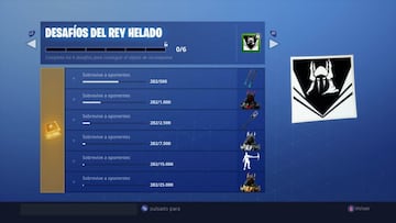 Fortnite Battle Royale: Desaf&iacute;os del Rey Helado