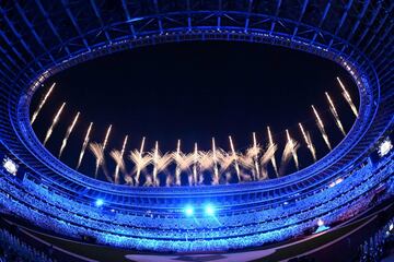 Un momento de la Ceremonia en el Estadio Olímpico. 