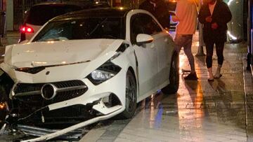 Gonzalo Plata se estrella con su coche en el centro de Valladolid