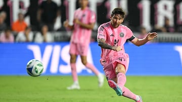 La impresionante toma del golazo de Messi con el atardecer de fondo en Miami