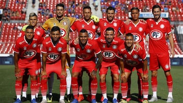 Futbol, Universidad de Chile vs Union La Calera
Tercera fecha, primera rueda Campeonato 2020.
El equipo de Union La Calera posa para los fotografos antes del partido de primera division disputado en el estadio Nacional de Santiago, Chile.
08/02/2020
Felipe Zanca/Photosport
Football, Universidad de Chile vs Union La Calera
Third date Championship 2020.
Union La Calera's team poses for the photographers prior to the first division football held at the Nacional stadium in Santiago, Chile.
08/02/2020
Felipe Zanca/Photosport