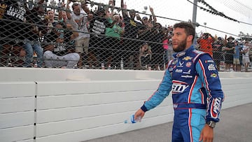 Bubba Wallace durante la &uacute;ltima carrera disputada en Alabama.