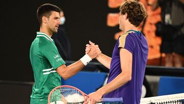 Novak Djokovic y Taylor Fritz.
