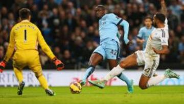 Así marcó Yaya el 2-1